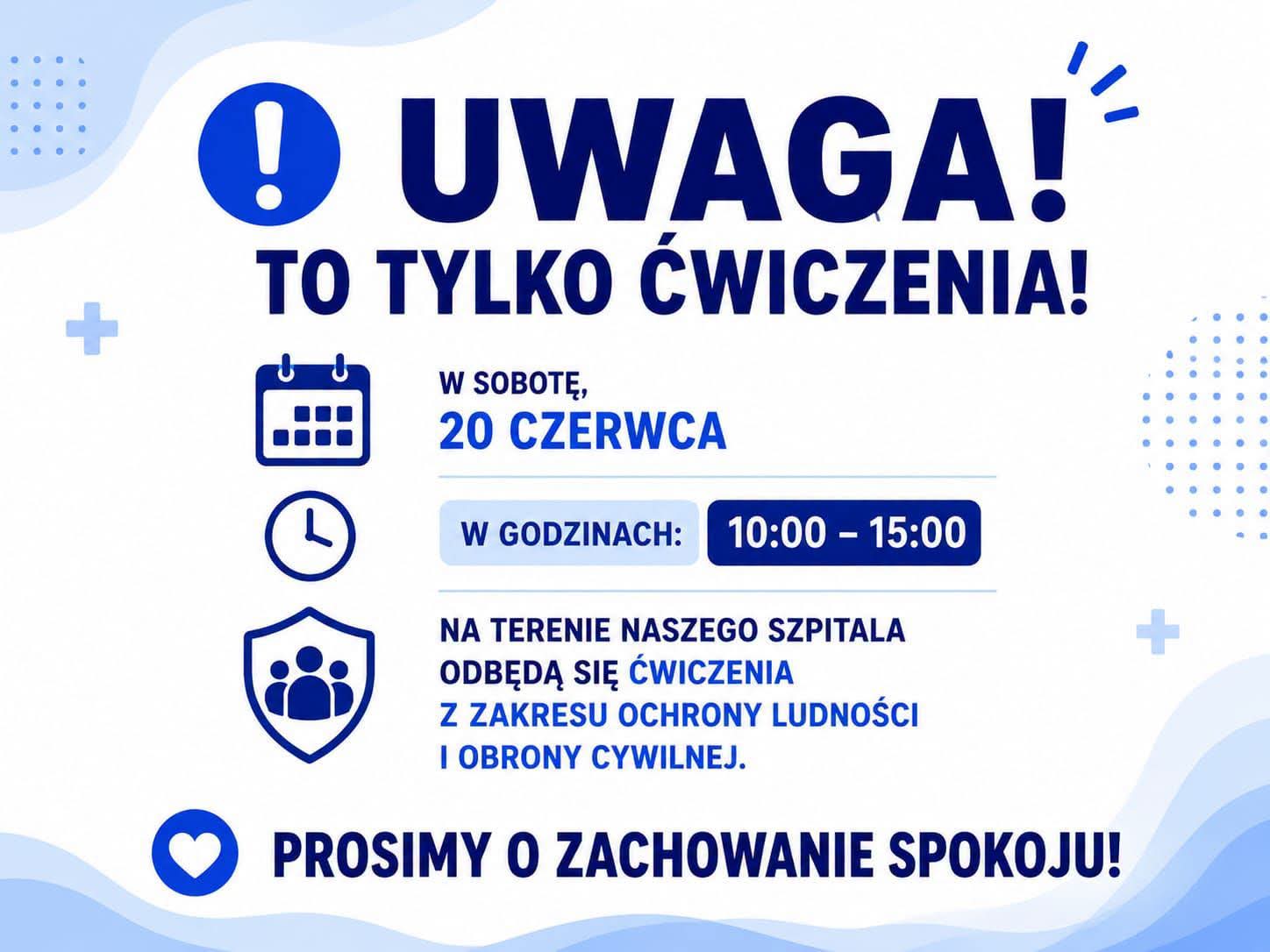 Zdjęcie: Ćwiczenia na terenie szpitala