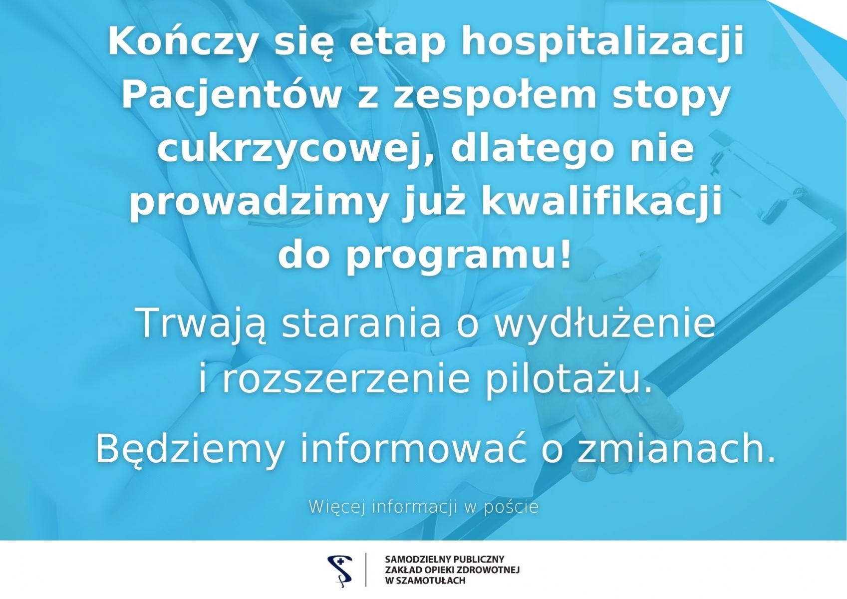 Zdjęcie: Zakończenie kwalifikacji do pilotażu leczenia chorych z zespołem stopy cukrzycowej